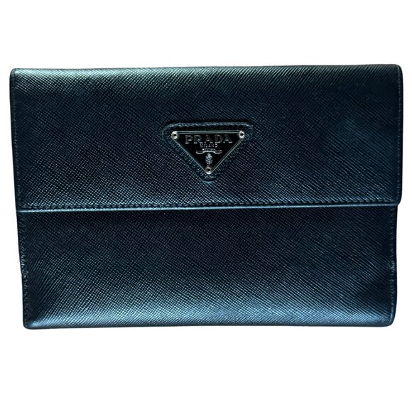 Vintage PRADA Bifold Wallet 100% leather - Picture 1 of 2